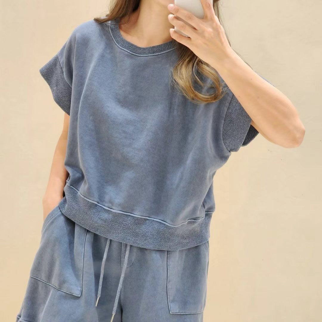 Causal Cotton Top 全棉寬版上衣
