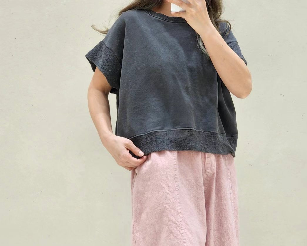 Causal Cotton Top 全棉寬版上衣