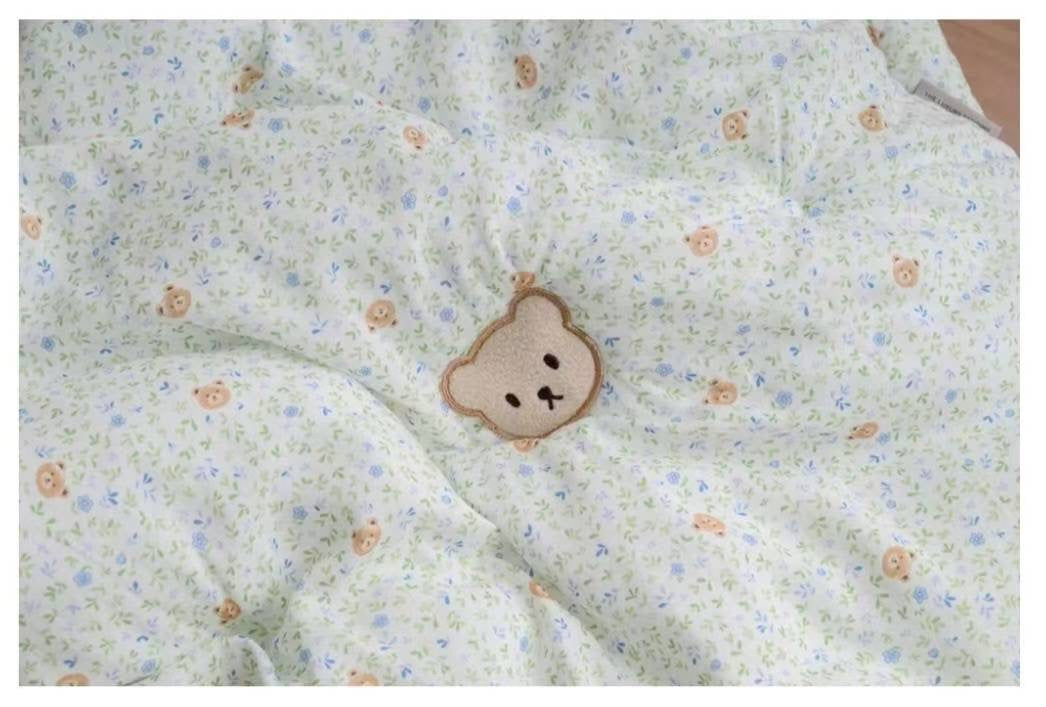 #121 小熊碎花 韓國棉被 天絲面料