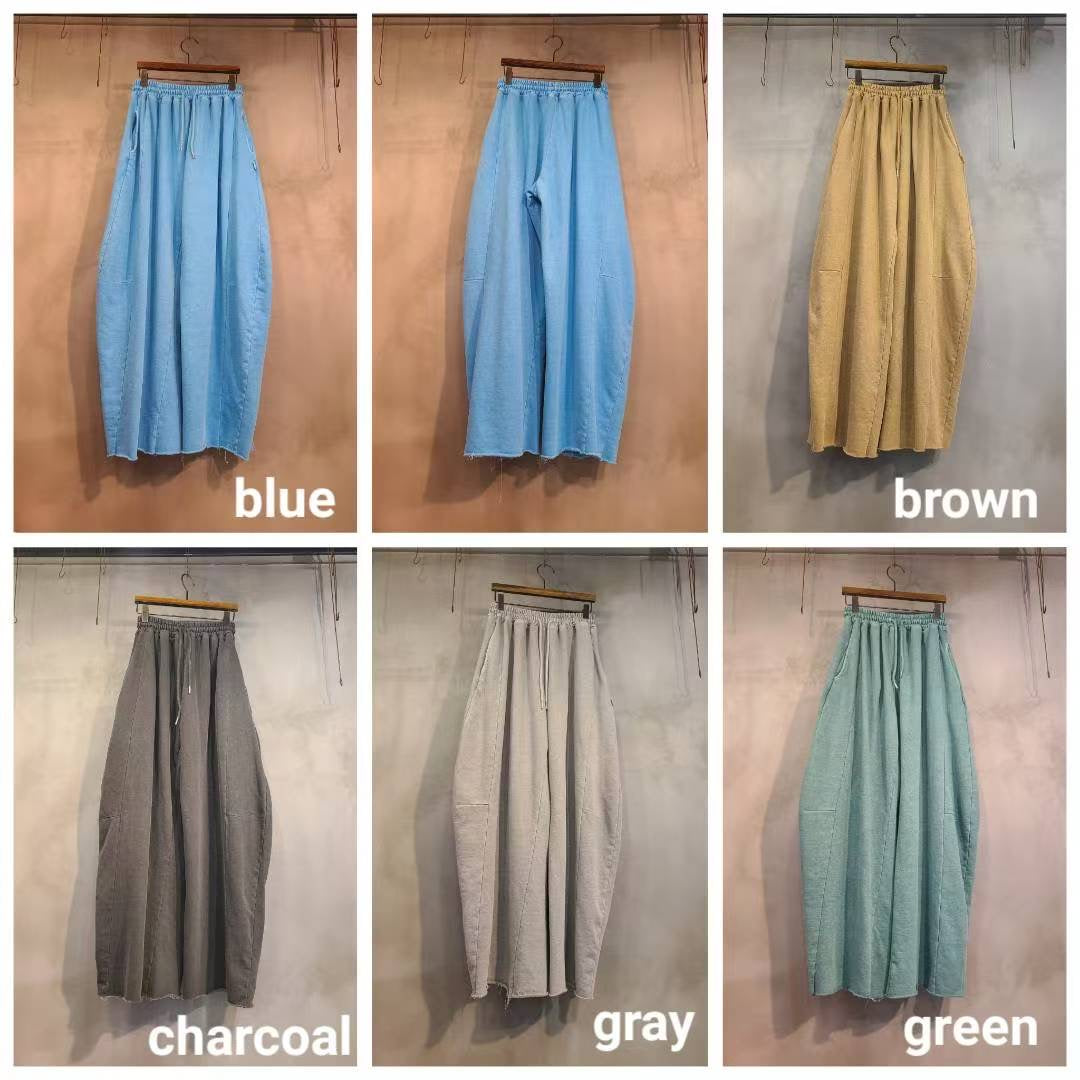 Washed Pants 洗水索腰長褲