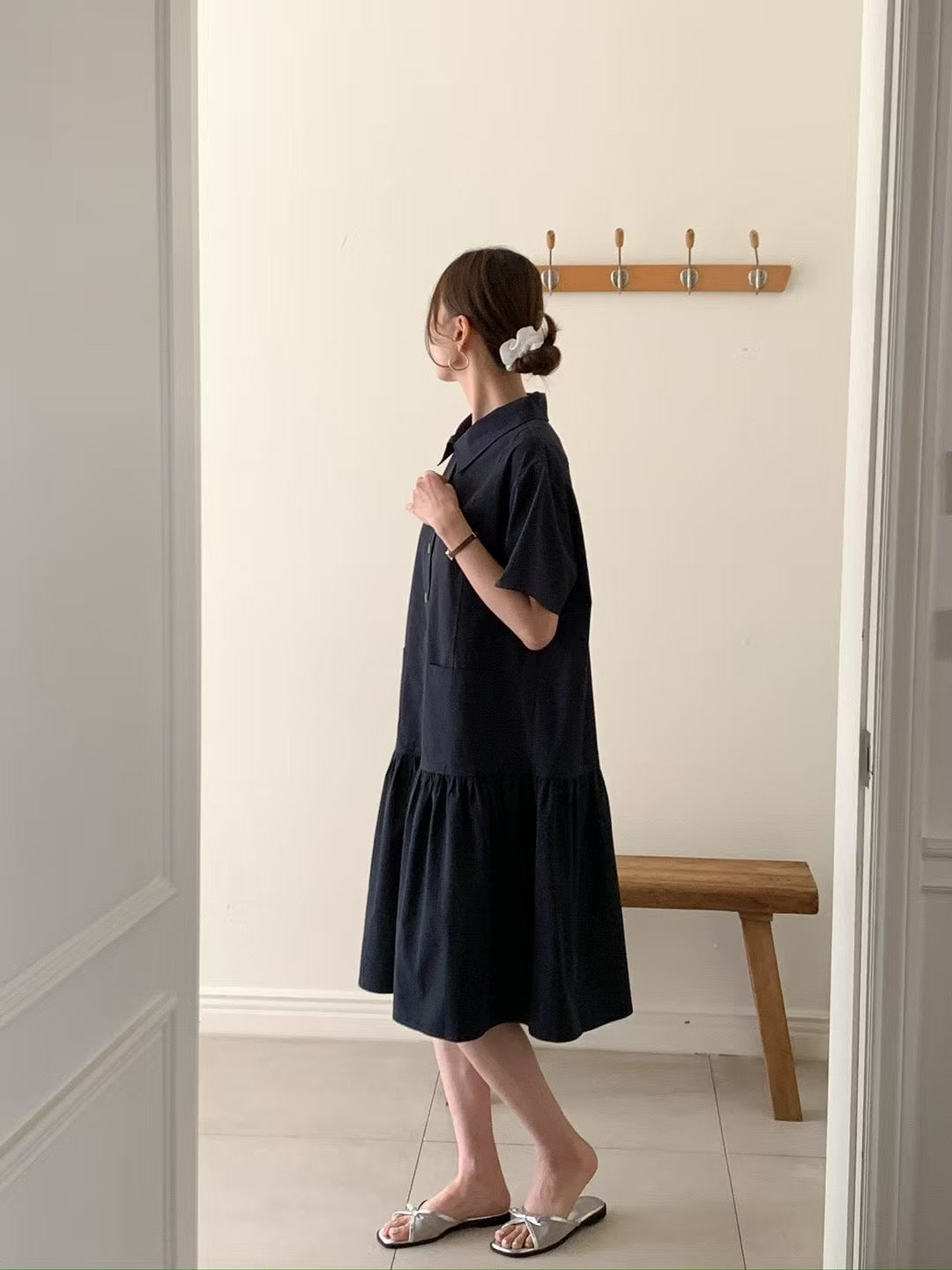 Simple Knee Length One Piece 簡約及膝連身裙