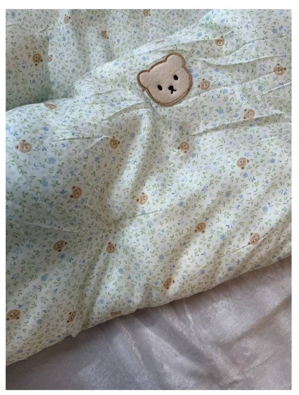 #121 小熊碎花 韓國棉被 天絲面料