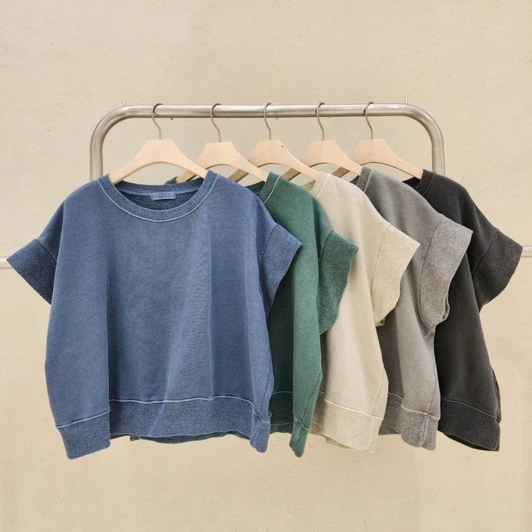 Causal Cotton Top 全棉寬版上衣
