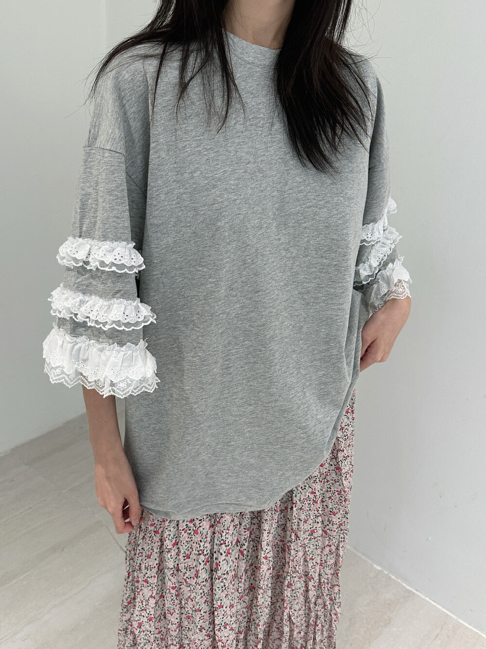通花邊手袖Tee