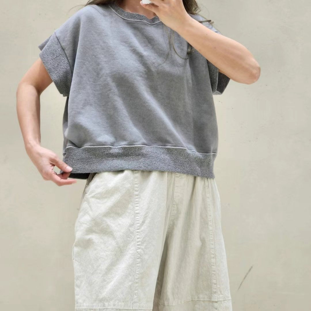 Causal Cotton Top 全棉寬版上衣
