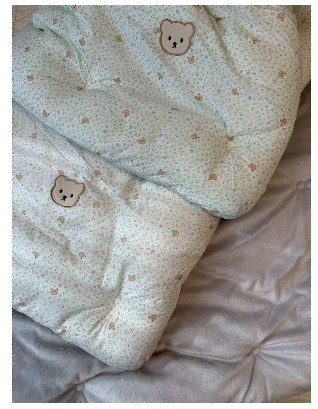 #121 小熊碎花 韓國棉被 天絲面料