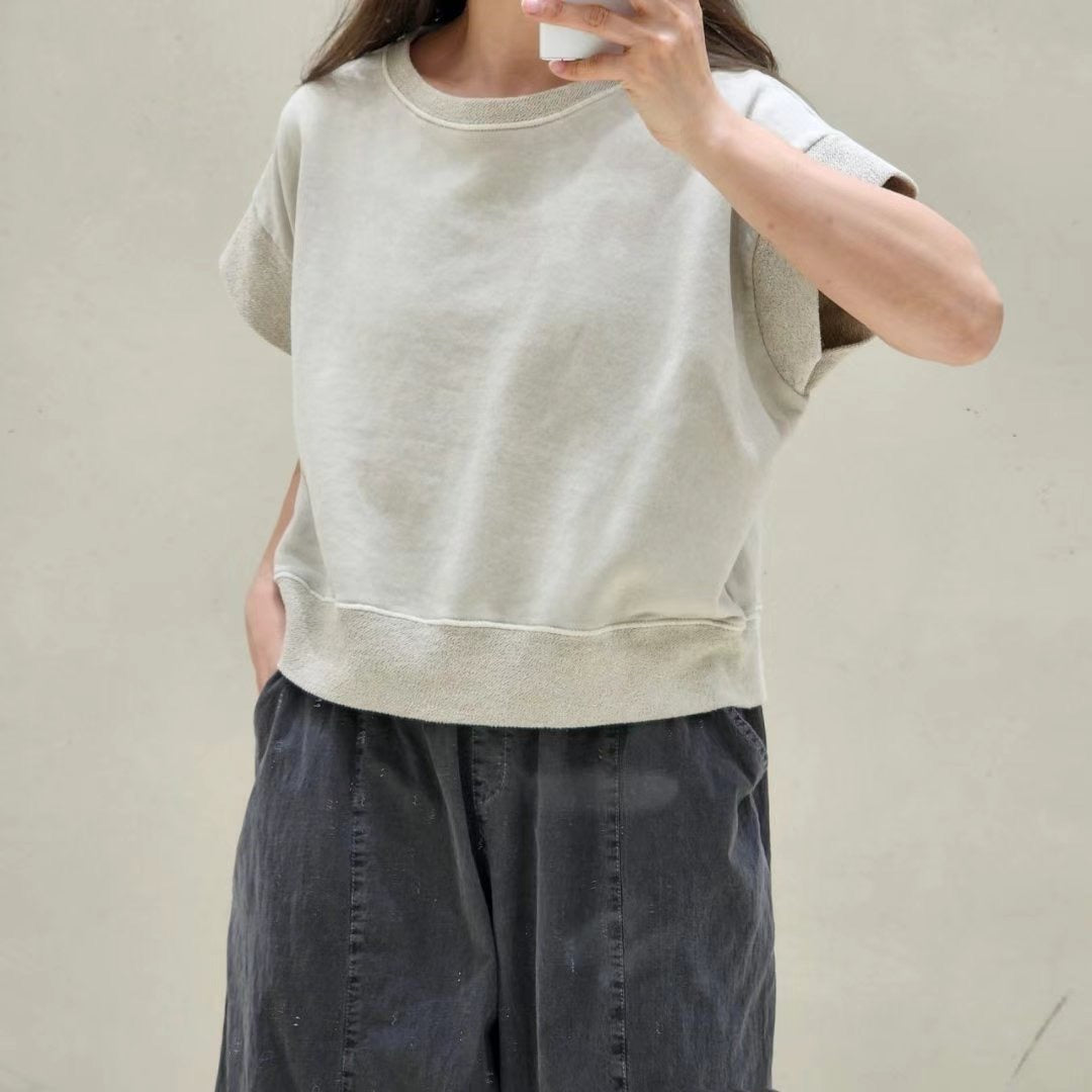 Causal Cotton Top 全棉寬版上衣