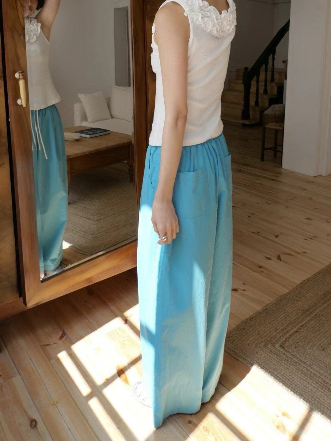 Summer Color Pants 夏日索腰長褲