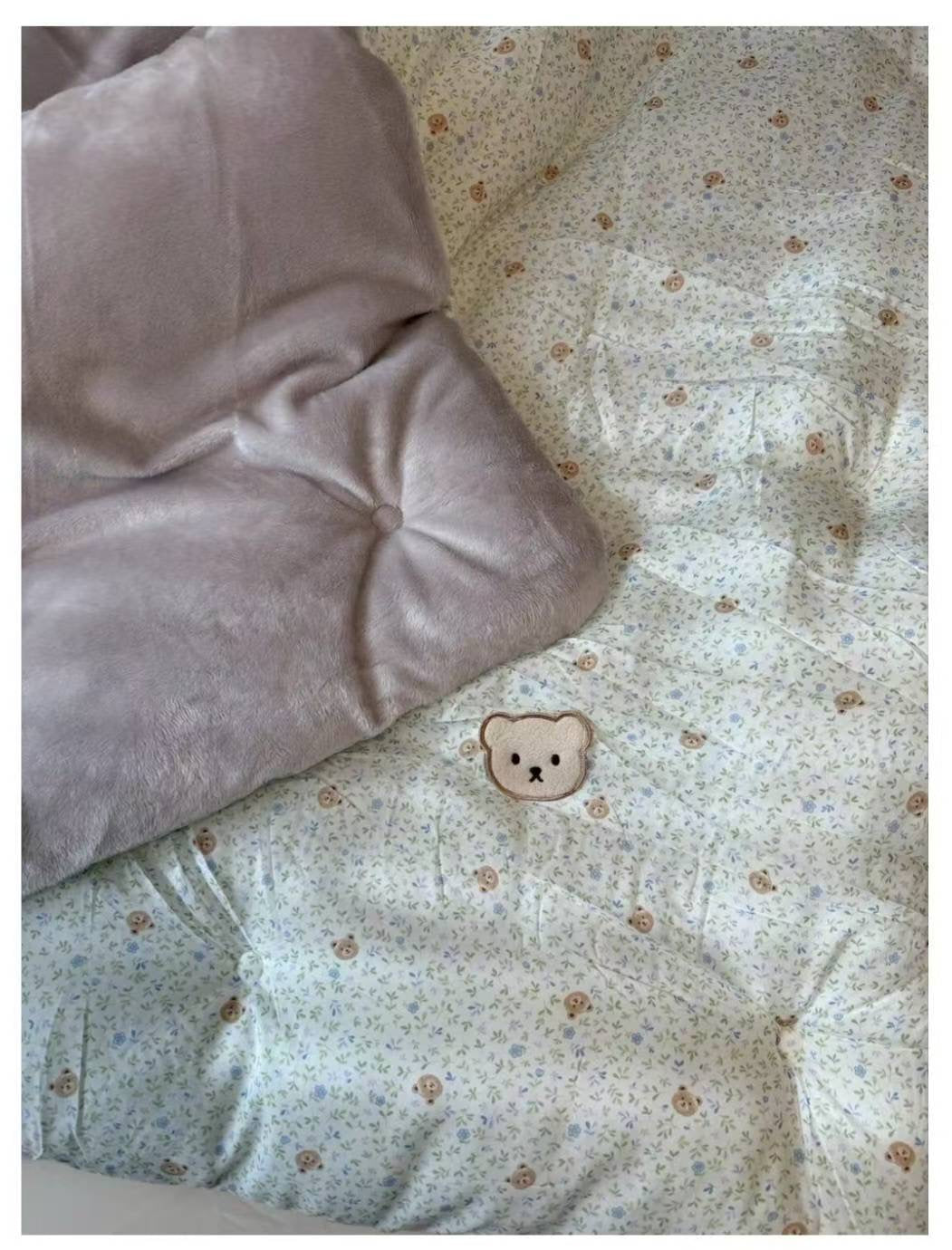 #121 小熊碎花 韓國棉被 天絲面料