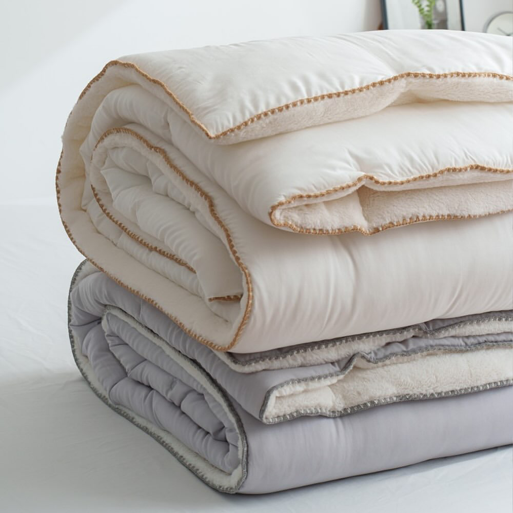 #122_簡約灰白 韓國棉被 天絲面料