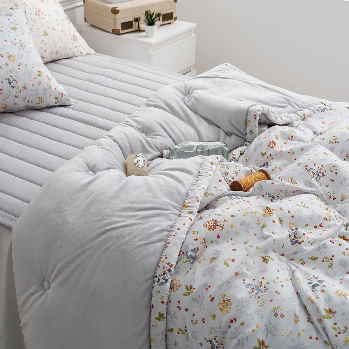 #125_紅葉肥貓 韓國棉被 天絲面料