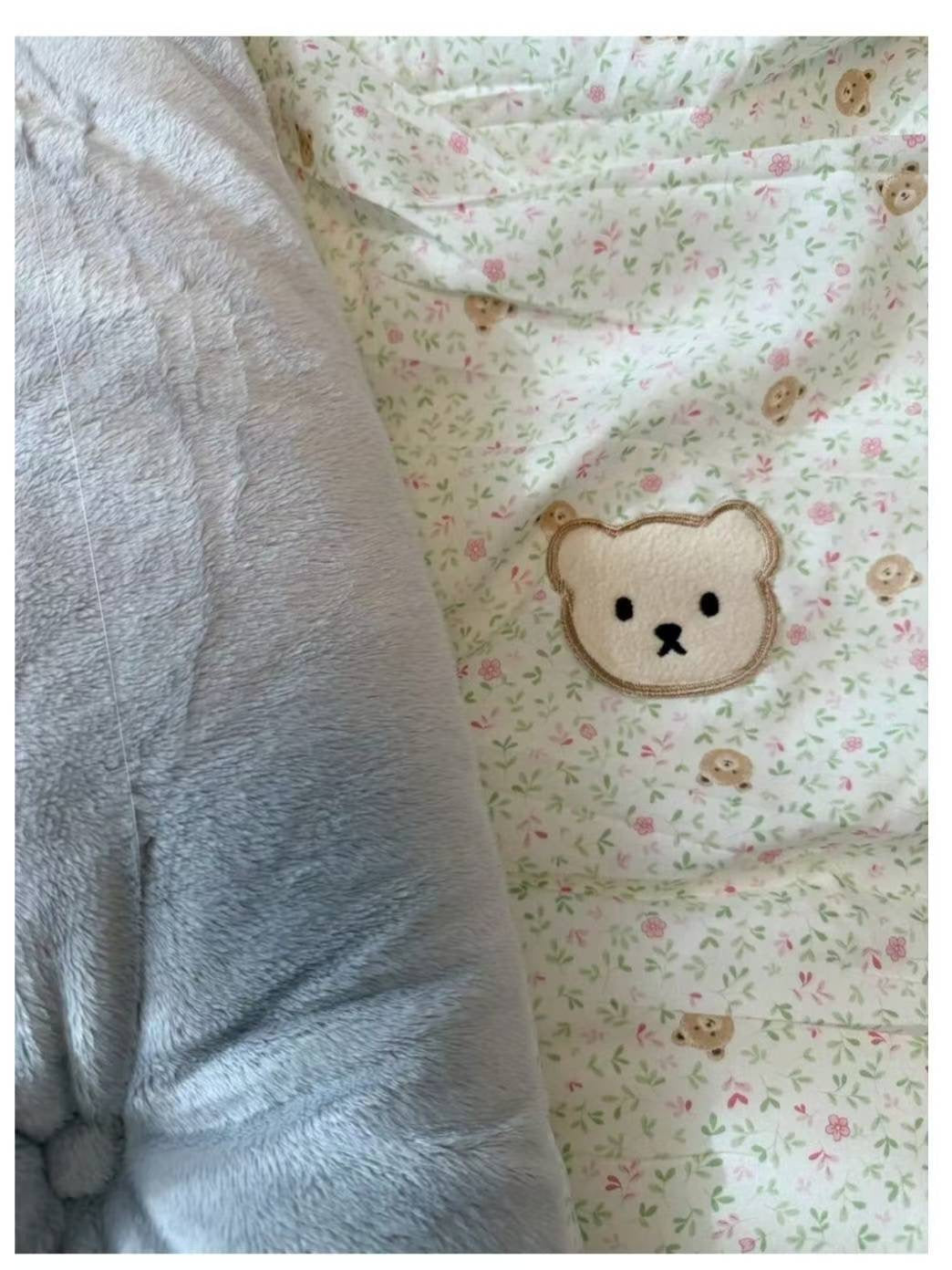 #121 小熊碎花 韓國棉被 天絲面料