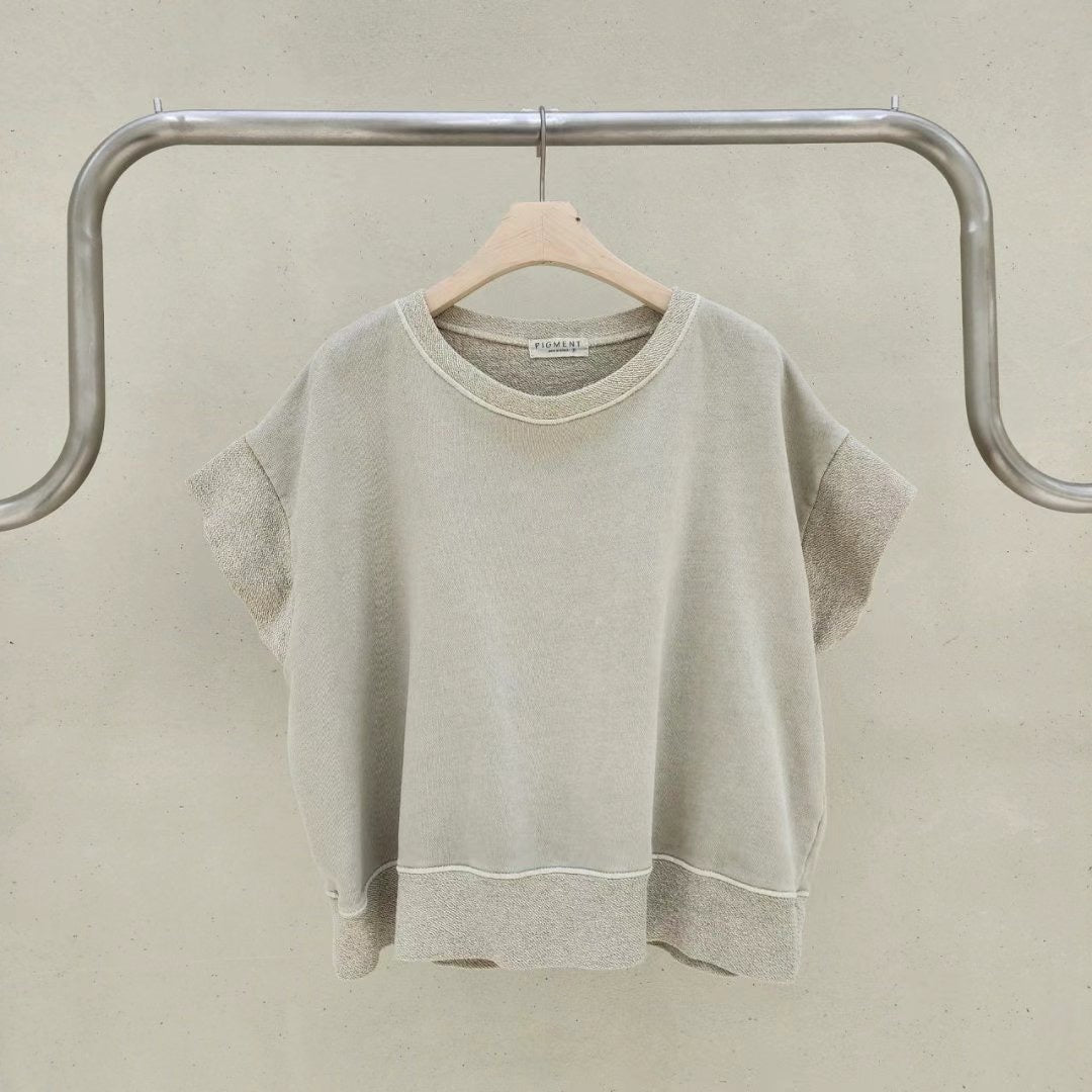 Causal Cotton Top 全棉寬版上衣