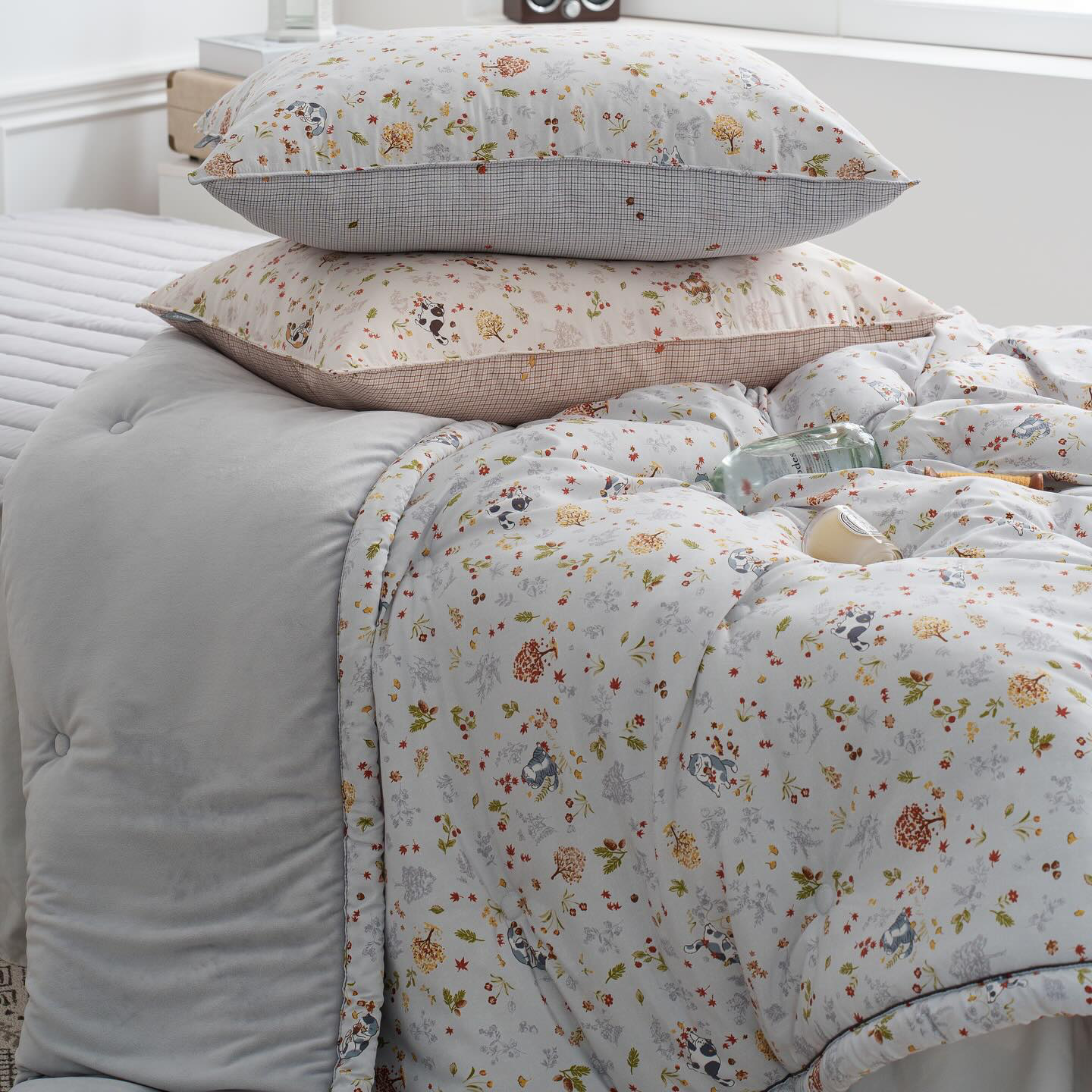 #125_紅葉肥貓 韓國棉被 天絲面料