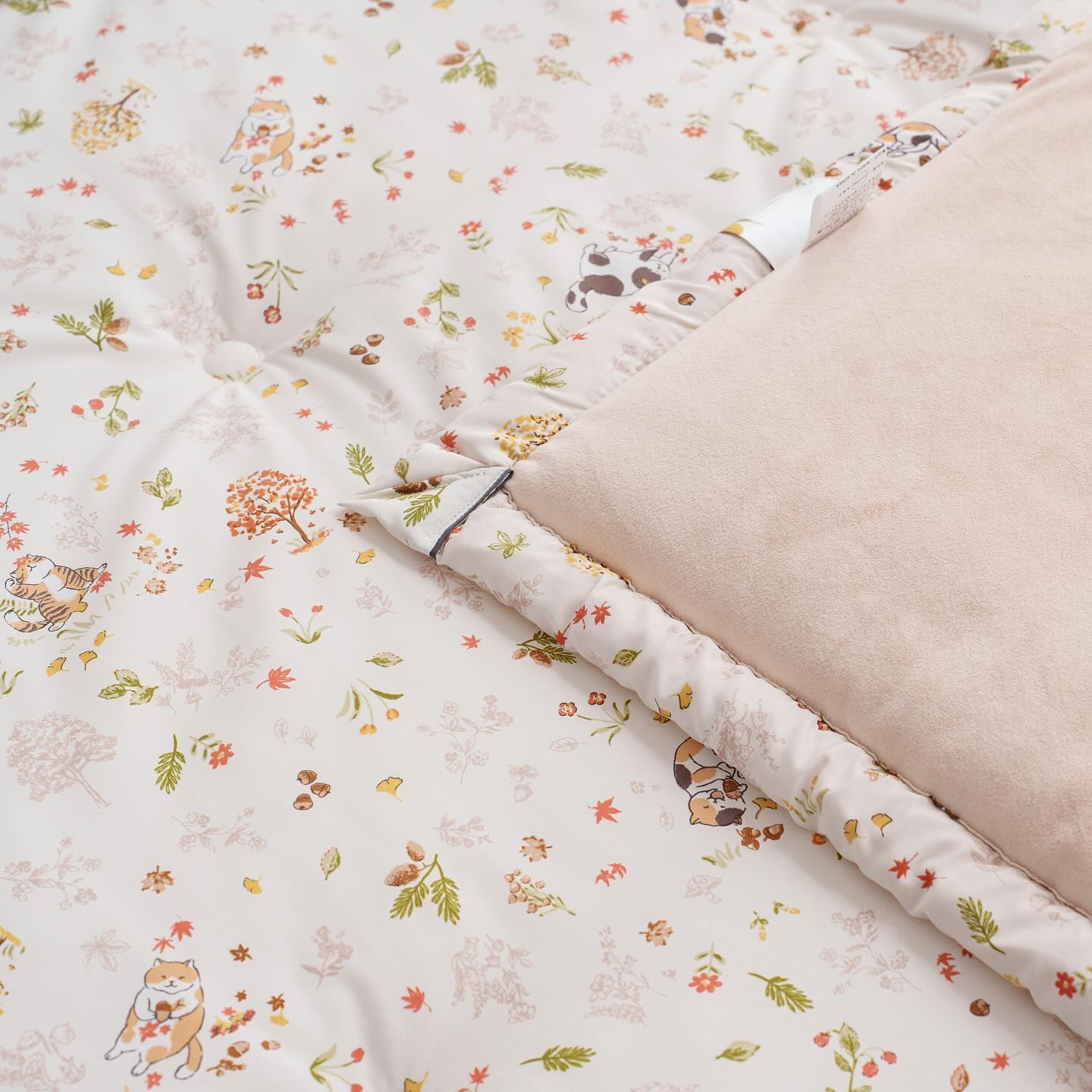 #125_紅葉肥貓 韓國棉被 天絲面料