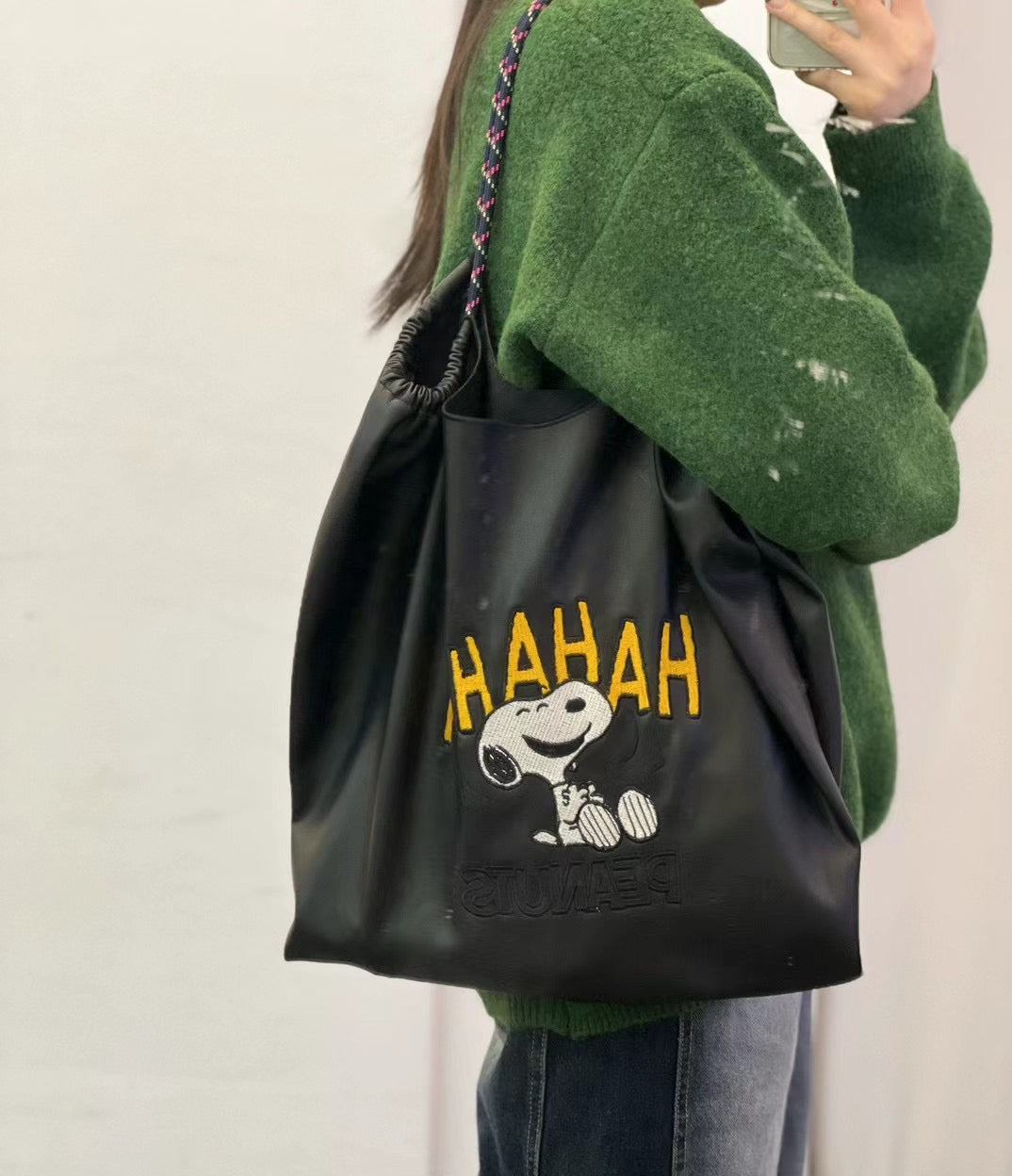 Smile Snoopy PU Bag