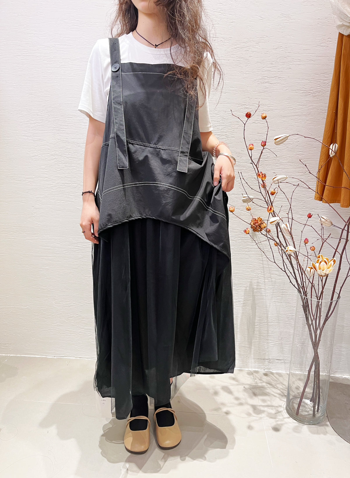 Layering Dress 明線層次吊帶連身裙