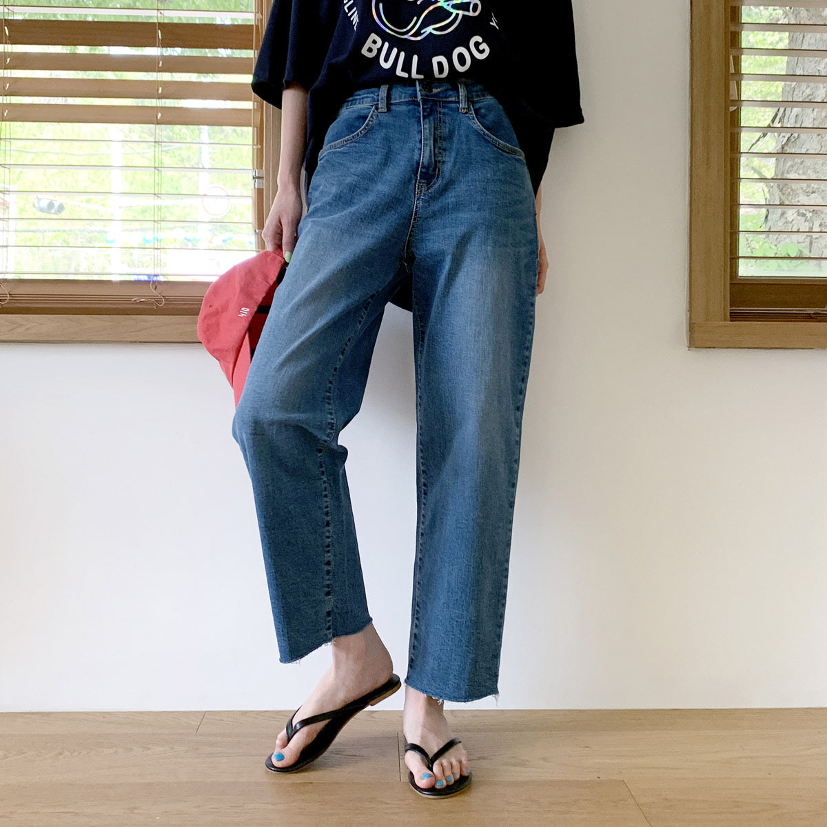 #1247 Causal Wide Jeans 寬管牛仔褲