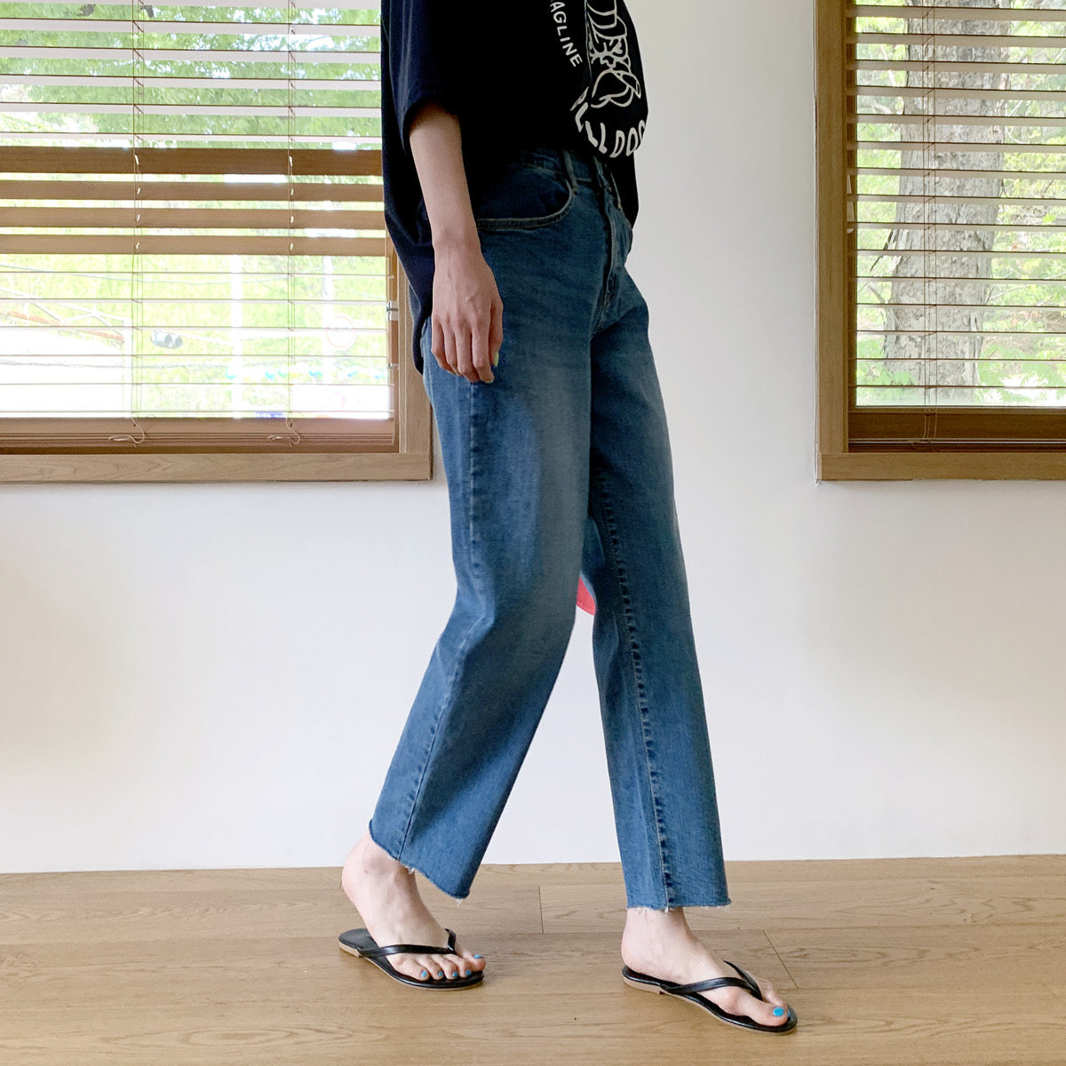 #1247 Causal Wide Jeans 寬管牛仔褲