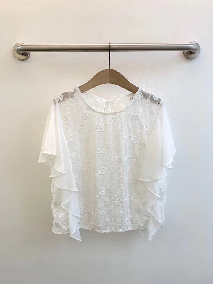 3D Embroidered Top 透視立體花朶上衣