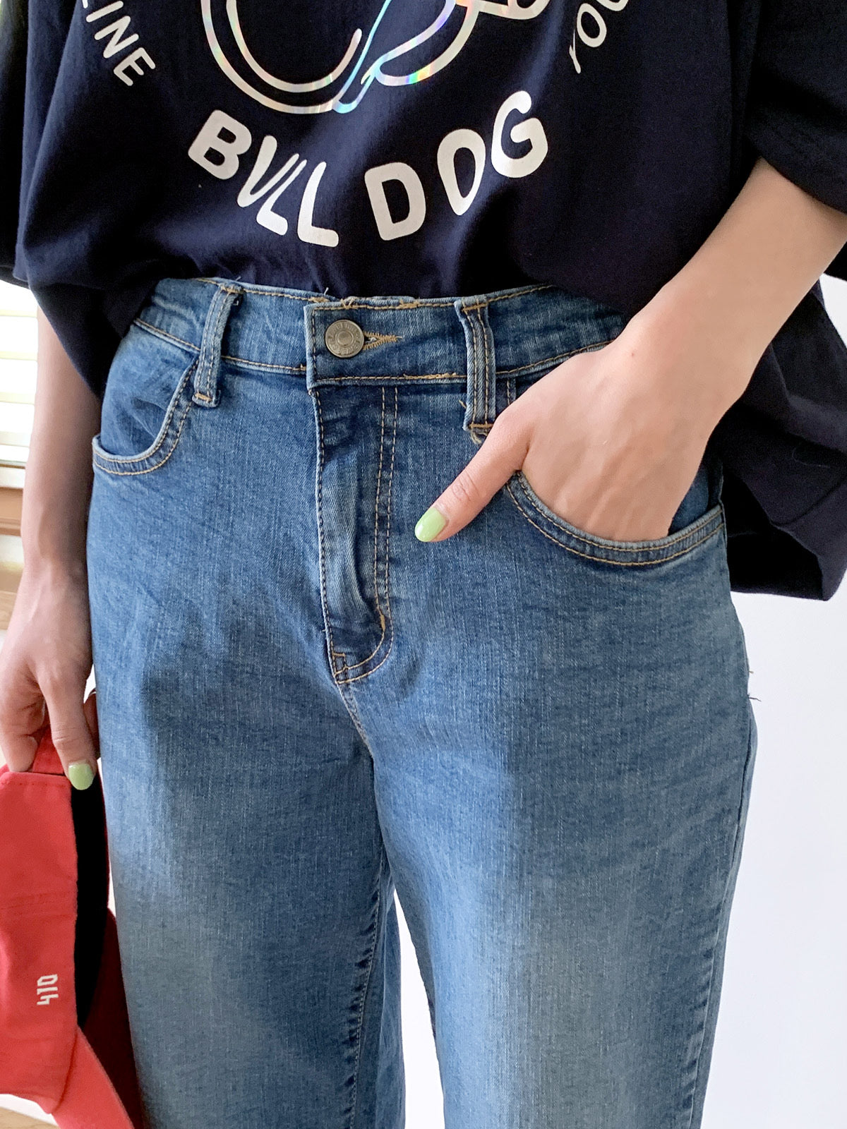 #1247 Causal Wide Jeans 寬管牛仔褲