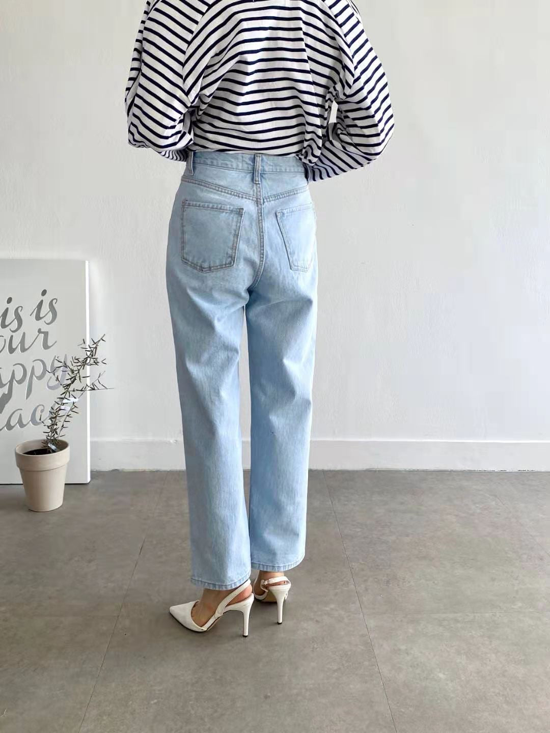 Regular Rise Pattern Jeans 中腰心心牛仔褲