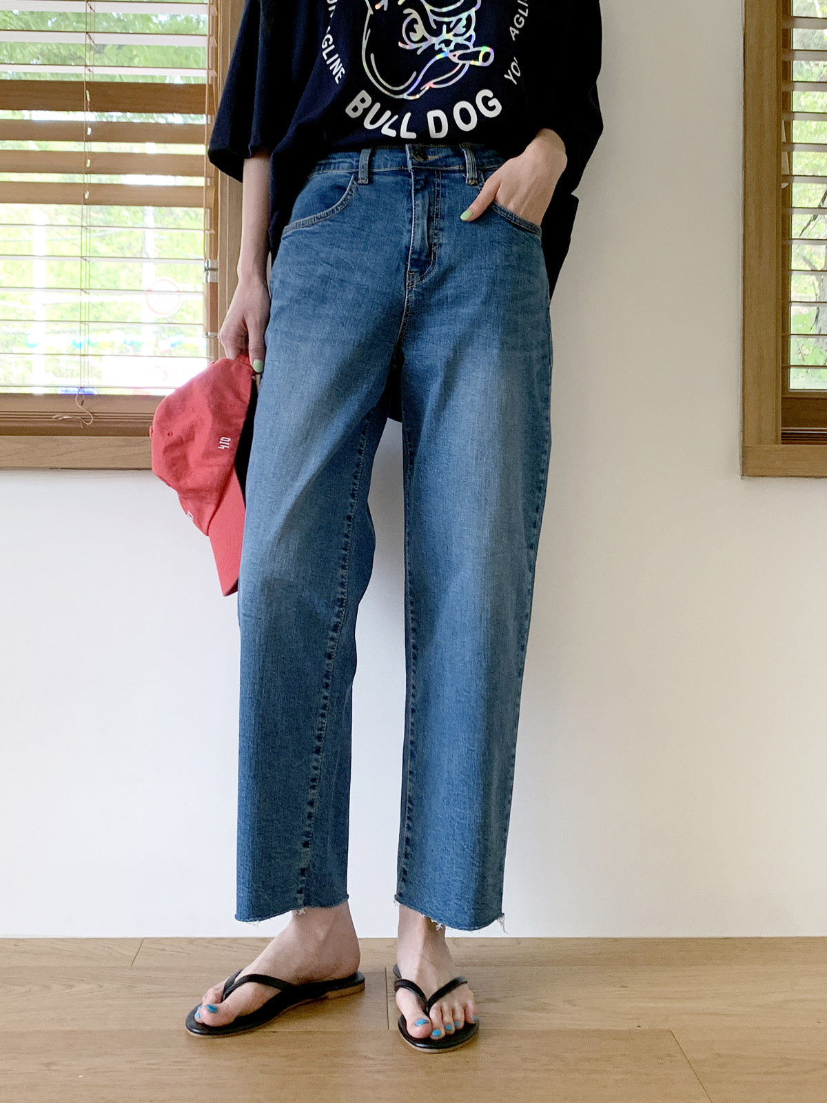 #1247 Causal Wide Jeans 寬管牛仔褲